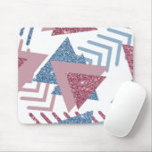 80s Maan Abstract | Dusty Pink and Blue Custom Mo Muismat (Met muis)