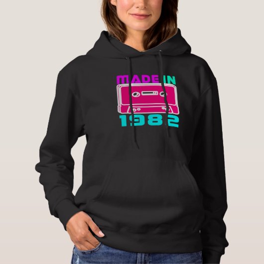 80s Made in 1982  1980s Love Retro Eighties Themed Hoodie (Voorkant)
