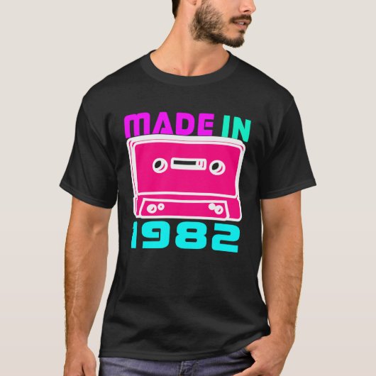 80s Made in 1982  1980s Love Retro Eighties Themed T-shirt (Voorkant)