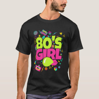 80's Meisje 1980 Tachtigen Muziek Classic  Musi T-shirt