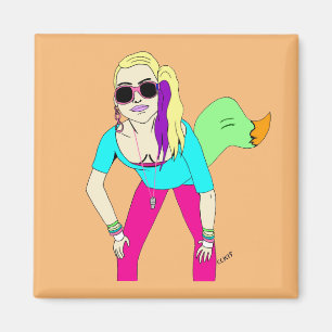 80s-meisje magneet
