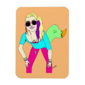 80s-meisje magneet (Verticaal)