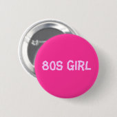 80s meisje ronde button 5,7 cm (Voorkant /achterkant)