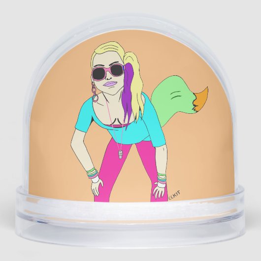 80s-meisje sneeuwbol (Voorkant)