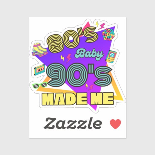 80s Meisjes Thema Eighties Sticker (Vel)