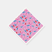 80s Memphis abstracte vormen op Roze  Servet (Hoek)