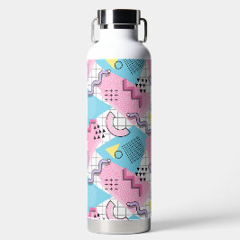 80's Memphis Actief Roze Lichtblauw Waterfles