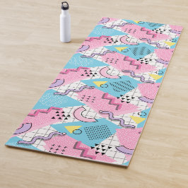 80's Memphis Actief Roze Lichtblauw Yogamat