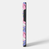 80's Memphis Actieve Roze Lila iPhone Hoesje (Linkerkant)