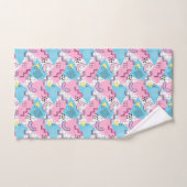 80's Memphis Active Pink Light Blue Bad Handdoek (Handdoek)