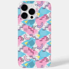 80's Memphis Active Pink Light Blue Case-Mate iPhone 14 Pro Max Hoesje