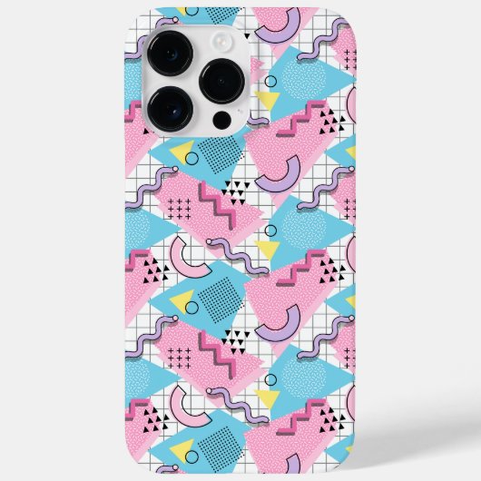 80's Memphis Active Pink Light Blue Case-Mate iPhone Case (Achterkant)