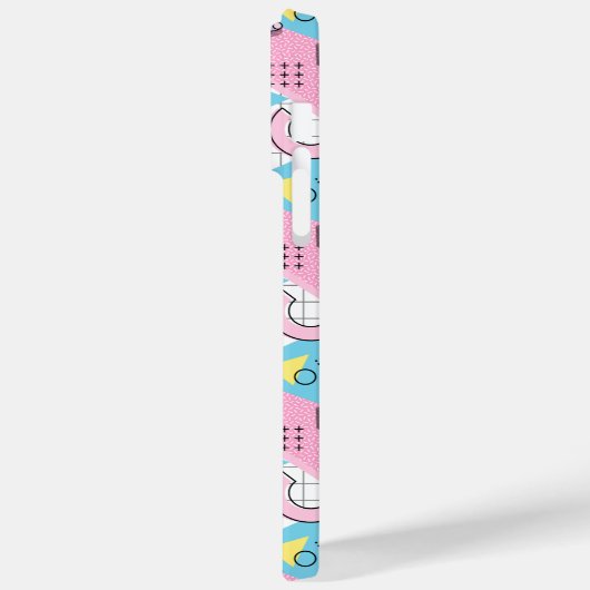 80's Memphis Active Pink Light Blue Case-Mate iPhone Case (Achterkant / Links)