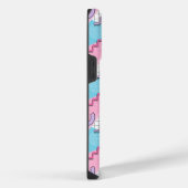 80's Memphis Active Pink Light Blue iPhone Hoesje (Rechterkant)