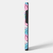 80's Memphis Active Pink Light Blue iPhone Hoesje (Linkerkant)