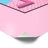 80's Memphis Active Pink Light Blue Perfect Poster (Hoek)