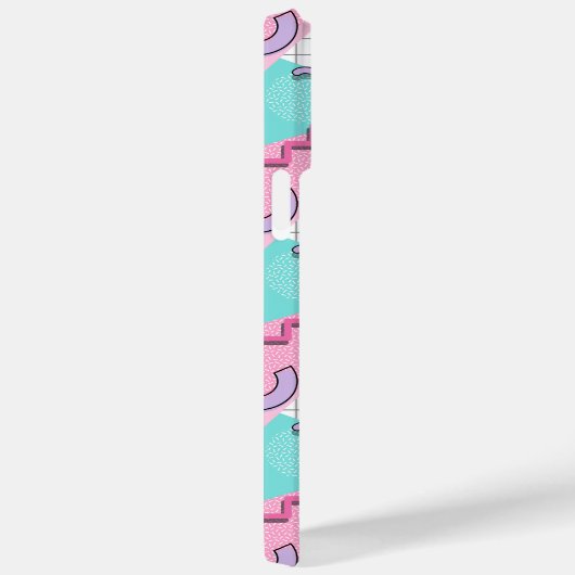80's Memphis Active Pink Light Turquoise Case-Mate iPhone Case (Achterkant / Rechts)