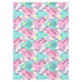 80's Memphis Active Pink Light Turquoise Tafelkleed