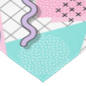 80's Memphis Active Pink Light Turquoise Tafelkleed (Gekanteld)