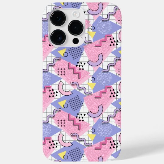 80's Memphis Active Pink Lila Case-Mate iPhone Case (Achterkant)