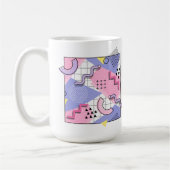 80's Memphis Active Pink Lila Koffiemok (Links)