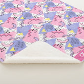 80's Memphis Active Pink Lila Sherpa Deken (3/4)