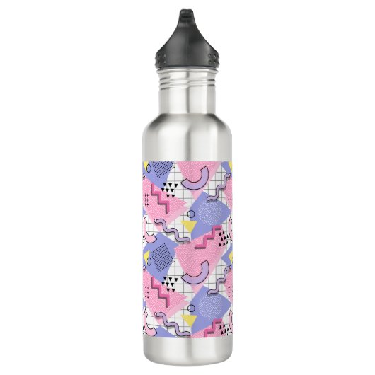 80's Memphis Active Pink Lila Waterfles (Rechts)
