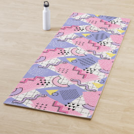 80's Memphis Active Pink Lila Yogamat