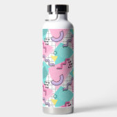 80's Memphis Active Pink Turquoise Waterfles (Rechts)