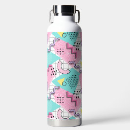 80's Memphis Active Pink Turquoise Waterfles