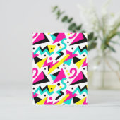 80s Memphis geometrisch patroon Briefkaart (Staand voorkant)