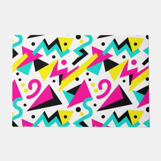 80s Memphis geometrisch patroon Deurmat (Voorkant)