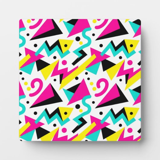 80s Memphis geometrisch patroon Fotoplaat (Voorkant)