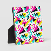 80s Memphis geometrisch patroon Fotoplaat (Voorkant)
