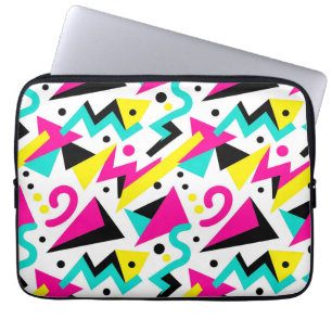 80s Memphis geometrisch patroon Laptop Sleeve