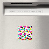 80s Memphis geometrisch patroon Magneet (Insitu (Vaatwasser))