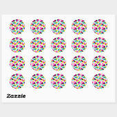 80s Memphis geometrisch patroon Ronde Sticker (Vel)