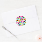 80s Memphis geometrisch patroon Ronde Sticker (Envelop)