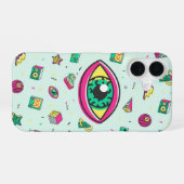 80s Memphis Retro Oog iPhone 16 Hoesje (Achterkant horizontaal)