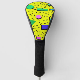 80s Memphis Stijl Abstract Retro Naadloos Golfheadcover