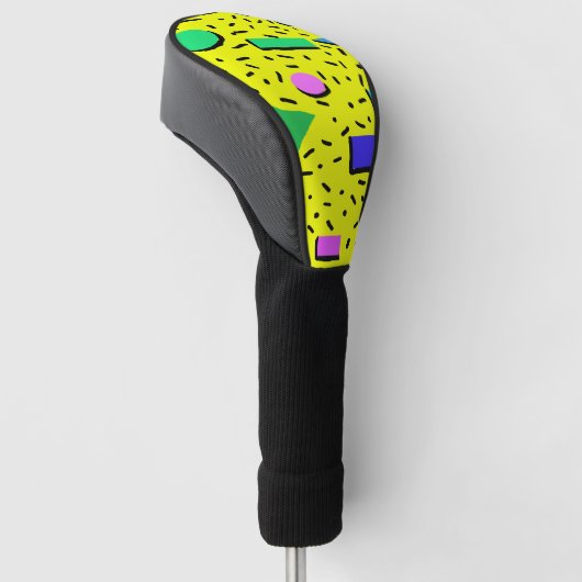 80s Memphis Stijl Abstract Retro Naadloos Golfheadcover (Schuin)