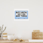 80s Metal Mix Tape Cassette Poster (Keuken)