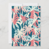 80s Miami Birthday Party Invitation Kaart (Achterkant)