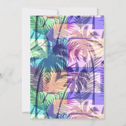 80s Miami verjaardagsfeestje uitnodiging (Achterkant)