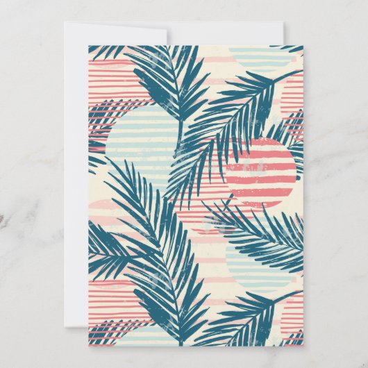 80s Miami verjaardagsfeestje uitnodiging (Achterkant)