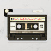 80's Mix Tape Gepersonaliseerd Briefkaart (Voorkant / Achterkant)