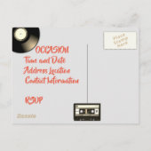 80's Mix Tape Gepersonaliseerd Briefkaart (Achterkant)