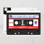 80's Mix Tape Gepersonaliseerd Briefkaart (Voorkant / Achterkant)