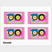 80's Mix tape Rechthoekige Sticker (Vel)