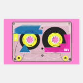 80's Mix tape Rechthoekige Sticker (Voorkant)